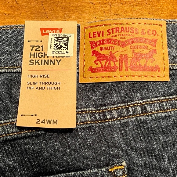 Levis 721 High Rise Skinny Distressed NWT Jeans Womens 24 WM S1104-1022 - Picture 4 of 10